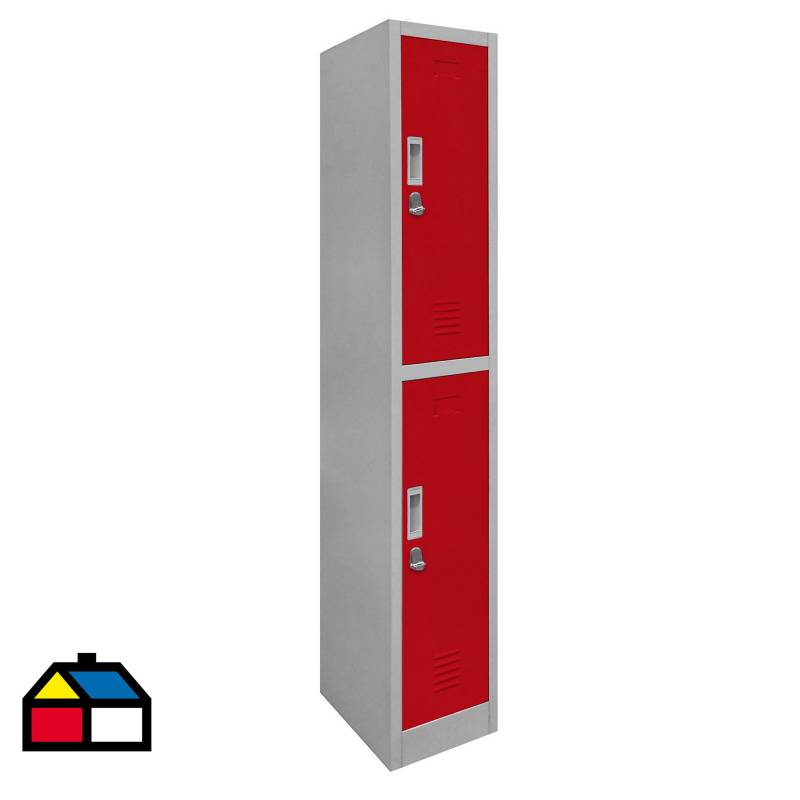 MALETEK - Locker de oficina acero 2 puertas con portacandado