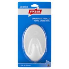 FIXSER - Gancho bata y toalla adhesivo