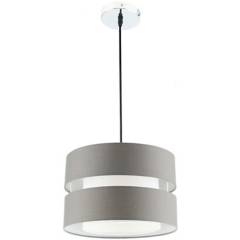 JUST HOME COLLECTION - Lámpara de colgar tela 1 luz E27 gris.