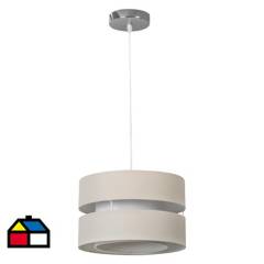 JUST HOME COLLECTION - Lámpara de colgar tela 1 luz E27 beige