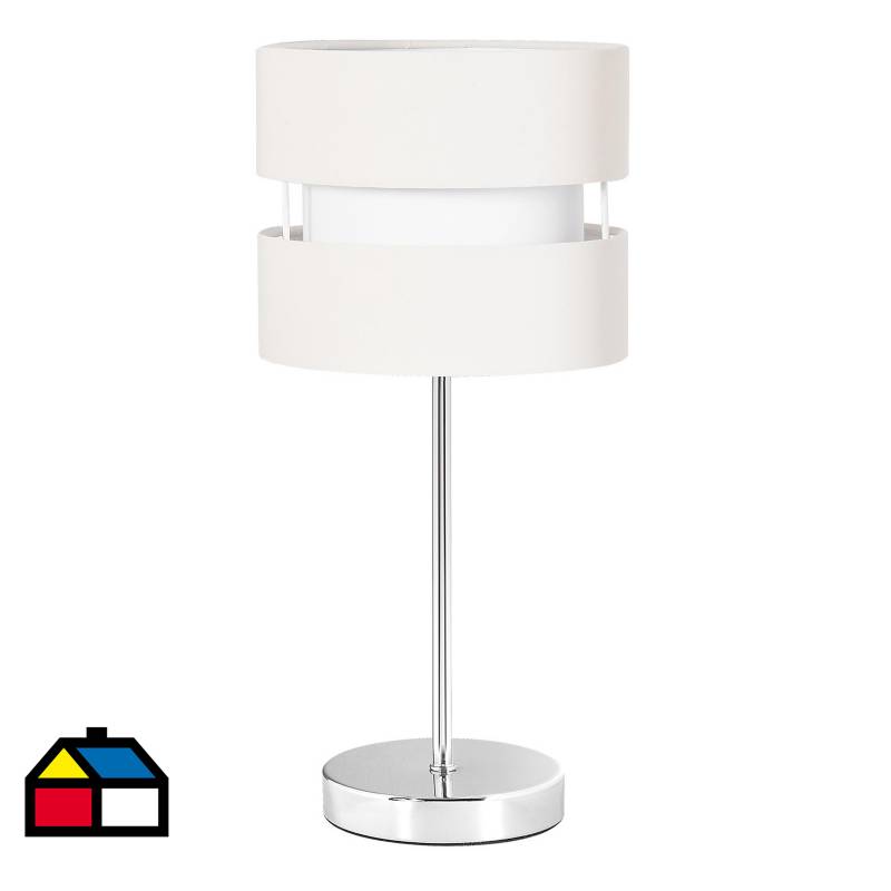 JUST HOME COLLECTION - Lámpara de mesa tela 1 luz E27 beige