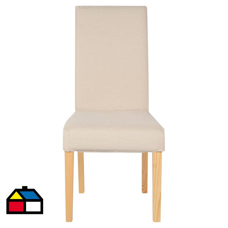 JUST HOME COLLECTION - Funda para silla 49x46x49 cm beige