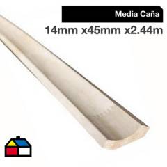 GENERICO - Media caña pino Finger 13x43 mm x 3.00 m