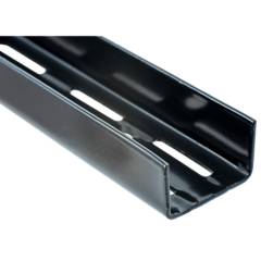 DUCASSE - Pilar ranurado doble metal 192 cm Negro