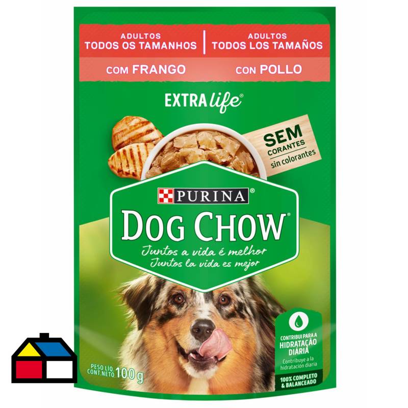 DOG CHOW VIDA SANA - Alimento húmedo para perro adulto 100 gr pollo