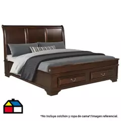 JUST HOME COLLECTION - Cama estructural Brown 2 king