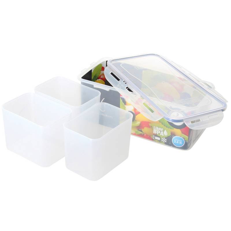 Caja Contenedor Alimentos 4 Divisiones F30