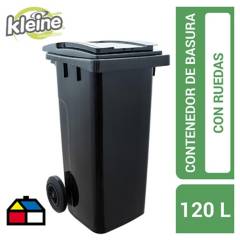 KLEINE WOLKE - Basurero contenedor de basura 120 L gris