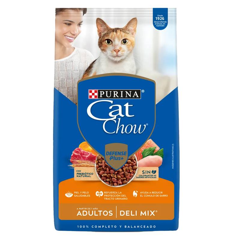 CAT CHOW - Alimento seco para gato adulto 1 kg carne, pollo y pescado