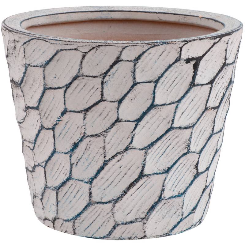 JUST HOME COLLECTION - Macetero de cerámica 21x18 cm gris