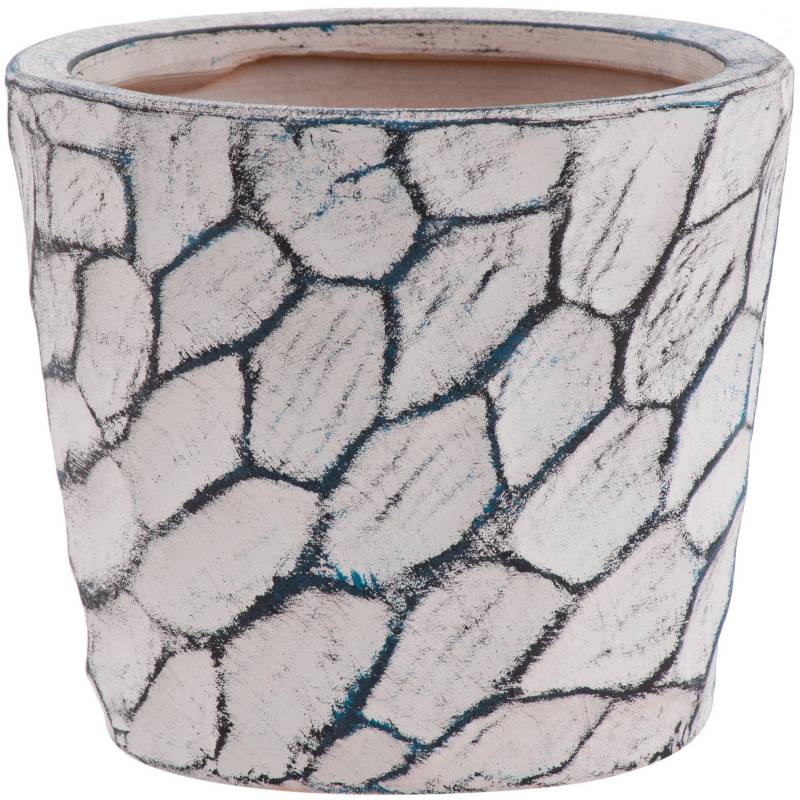 JUST HOME COLLECTION - Macetero de cerámica 15x13 cm gris