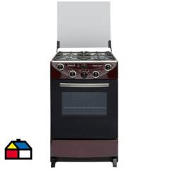 SINDELEN - Cocina a Gas 4 platos Rojo/negro CH-9600