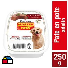 MASTER DOG - Alimento húmedo paté para perro adulto 250 gr carne.