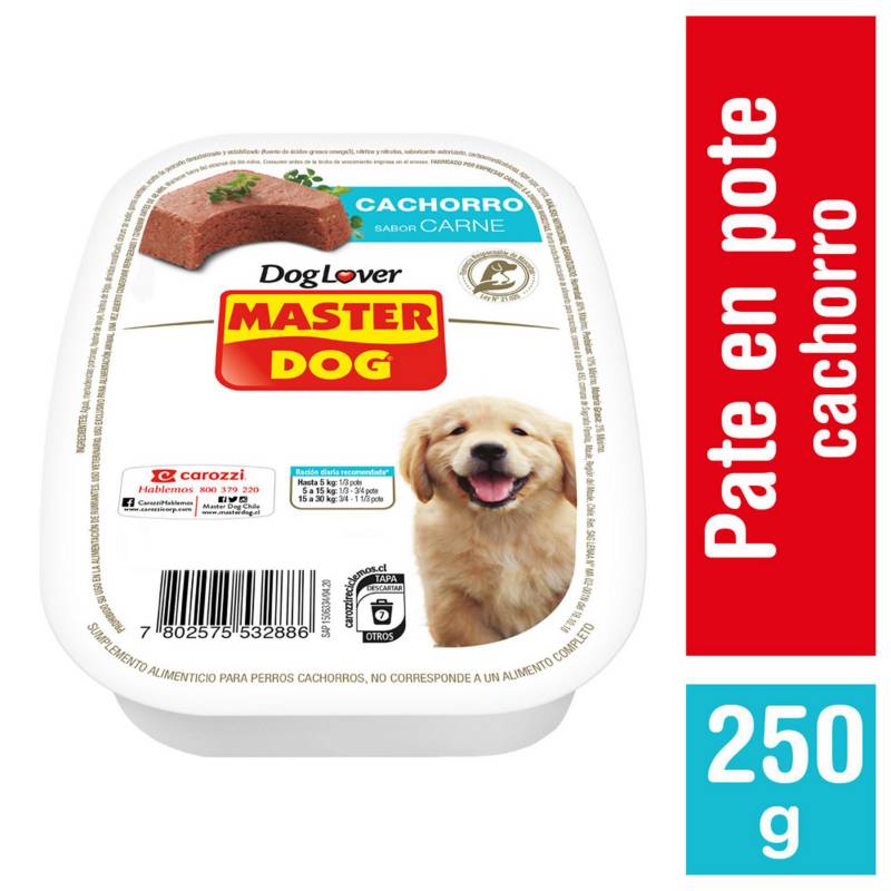 MASTER DOG - Alimento húmedo para cachorro 250 gr carne