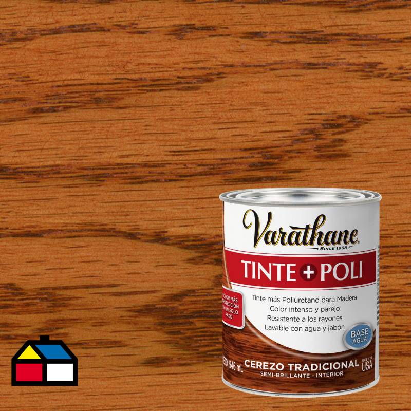 VARATHANE - Varathane tinte + poliuretano base agua cedro tradicional 0,9l