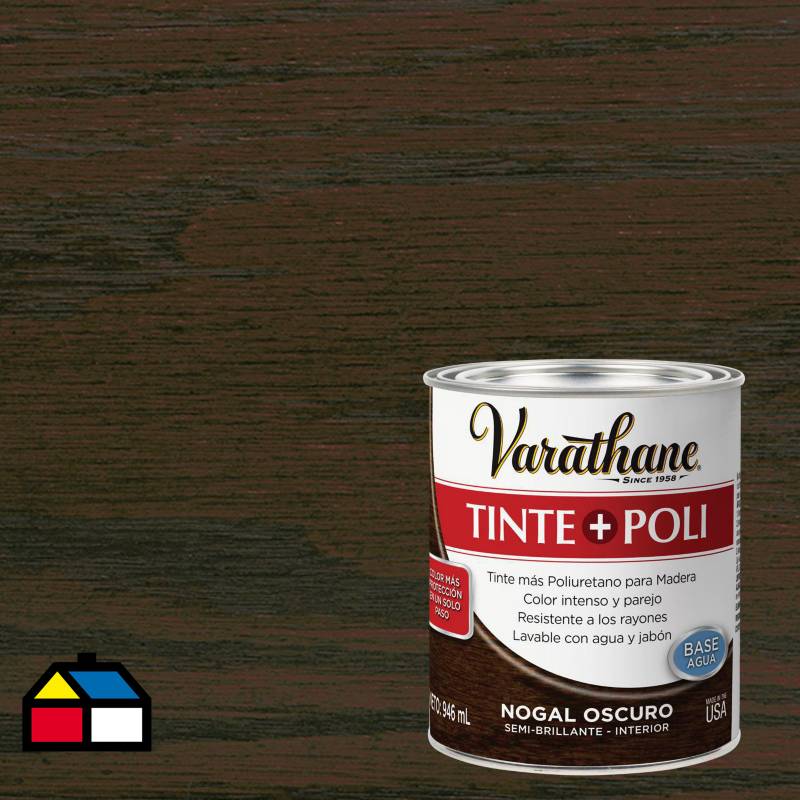 VARATHANE - Varathane tinte + poliuretano base agua  kona 0,9l