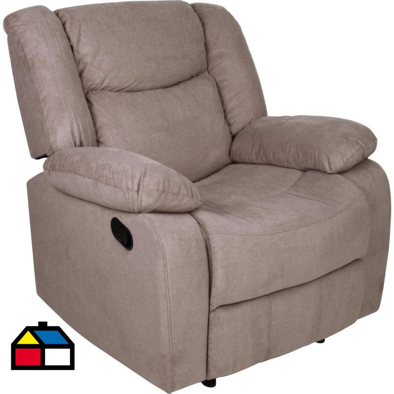 JUST HOME COLLECTION - Sillón reclinable 99x103x99 cm chocolate
