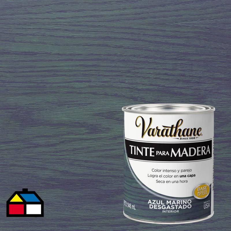 VARATHANE - Varathane tinte azul marino desgastado 1/4 gl