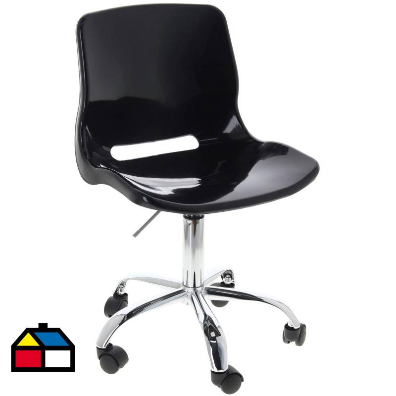JUST HOME COLLECTION - Silla para PC 46x45x77 cm negro