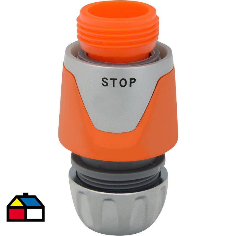 ERGO - Conector para manguera 1/2" de plástico con stop