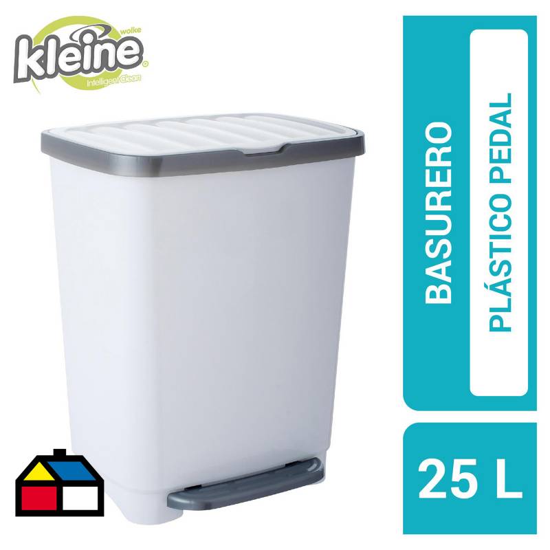 KLEINE WOLKE - Basurero de Plástico 25 Lts Blanco