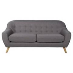 JUST HOME COLLECTION - Sofá 3 cuerpos 188x85x86 cm gris
