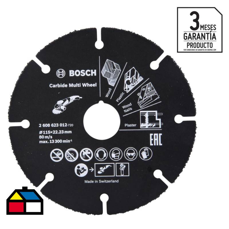 BOSCH - Disco para esmeril 115 mm acero