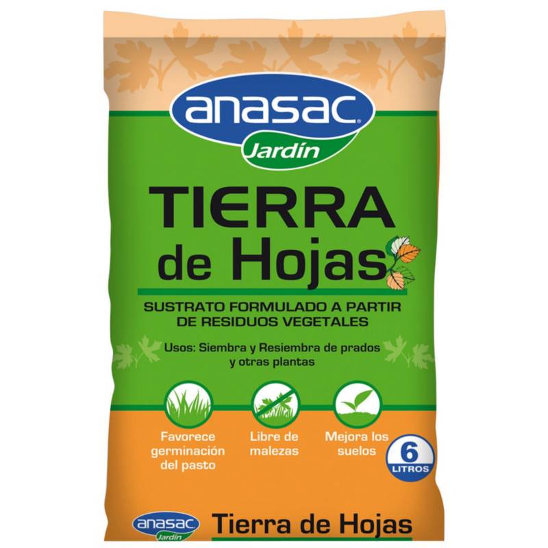 ANASAC - Tierra de Hoja para Jardín 6 litros saco