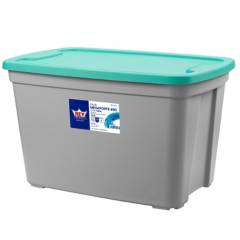 REYPLAST - Caja organizadora 75 litros 65,4x43x39 cm gris