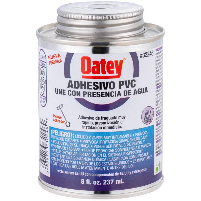 OATEY - Adhesivo PVC 237 ml Humedad Profesional