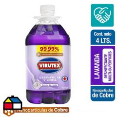 VIRUTEX - Limpiador líquido desinfectante lavanda 4l