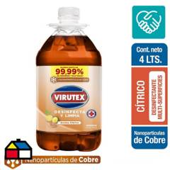 VIRUTEX - Limpiador líquido desinfectante cítrico 4l