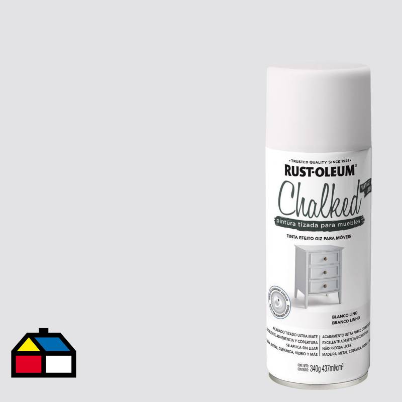 RUST OLEUM - Chalked pintura tizada en aerosol Blanco Lino 340g