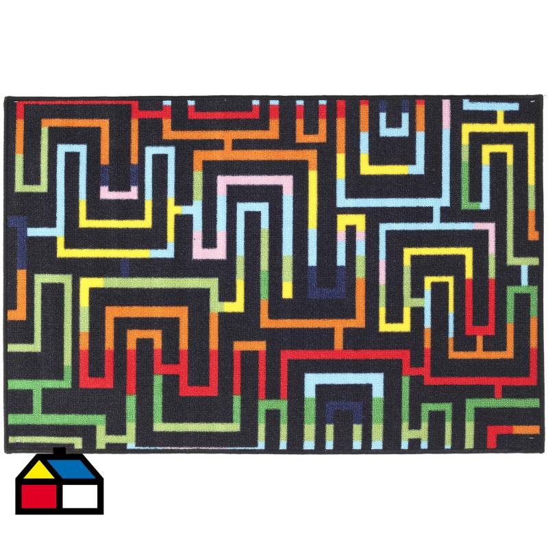 JUST HOME COLLECTION - Alfombra Laberinto 80x120 cm multicolor