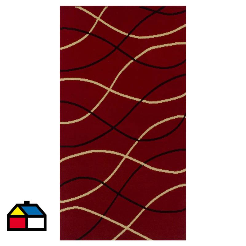 JUST HOME COLLECTION - Alfombra rayas 120x170 cm roja