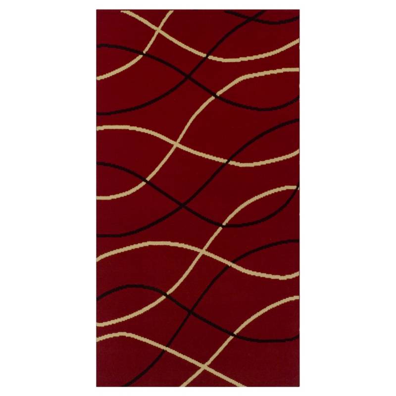 JUST HOME COLLECTION - Alfombra rayas 120x170 cm roja