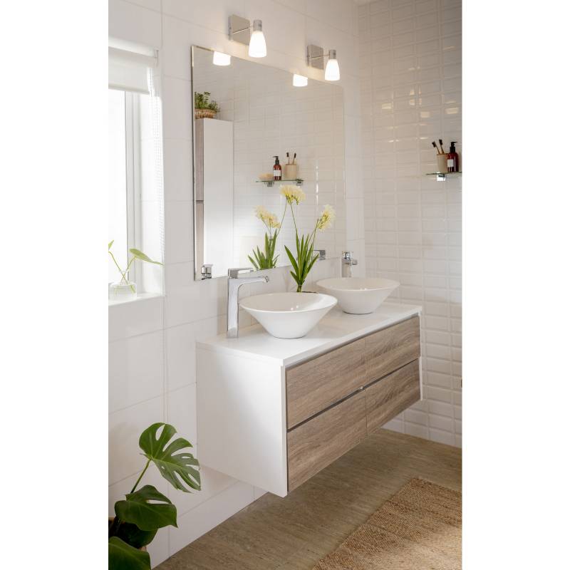 KLIPEN - Espejo para baño 120x100x0,5 cm Blanco