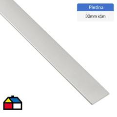 ARCANSAS - Pletina 30x1.000 mm satinado plata