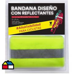 BRIGHT WOLF - Bandana reflectante 15,4x13,4x3,7cm tela amarillo