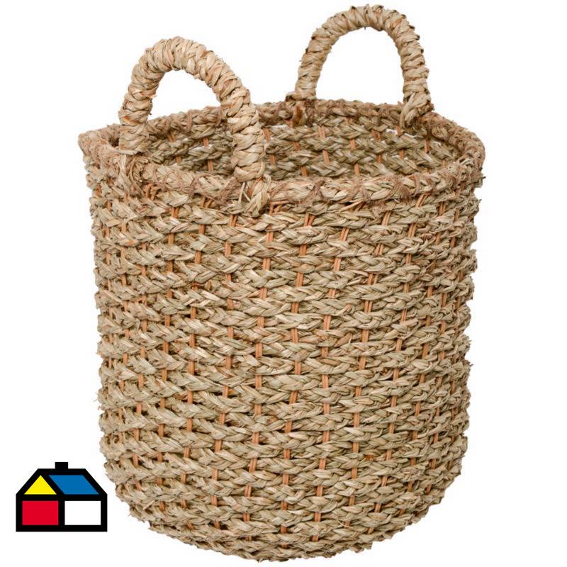 JUST HOME COLLECTION - Canasto decorativo 30x30 cm natural