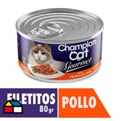 CHAMPION CAT - Alimento húmedo para gato adulto 80 g pollo