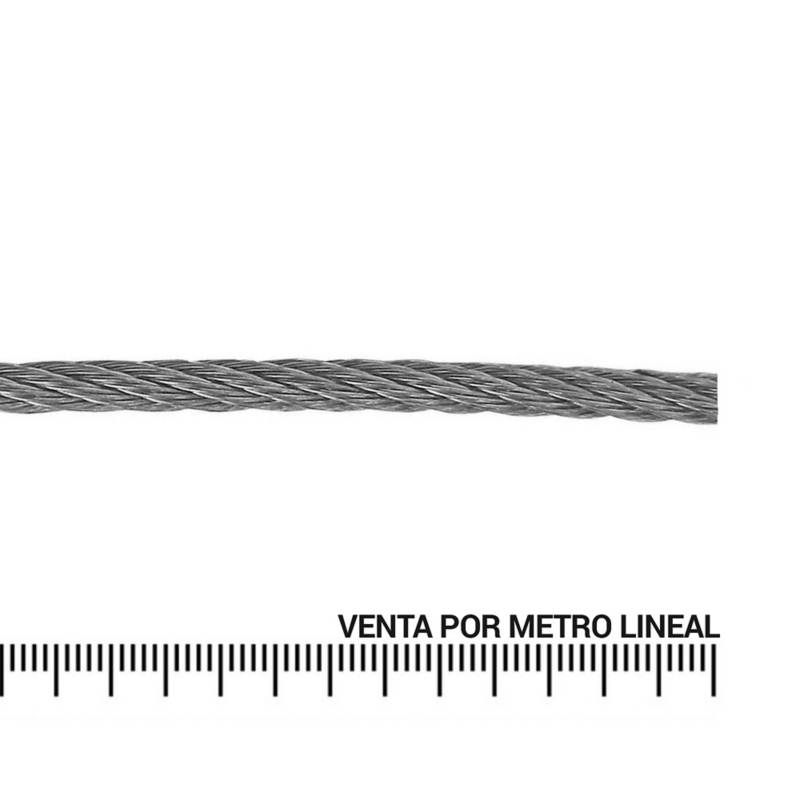 MAMUT - Cable de acero galvanizado 3/32'' metro lineal