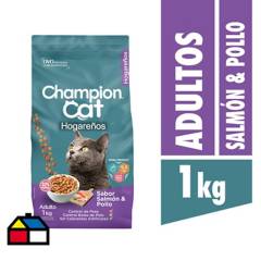 CHAMPION CAT - Alimento seco para gato adulto 1 kg pollo y salmón