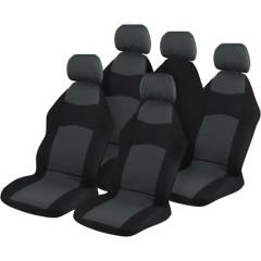 AUTOSTYLE - Kit de fundas asientos negro 8 piezas