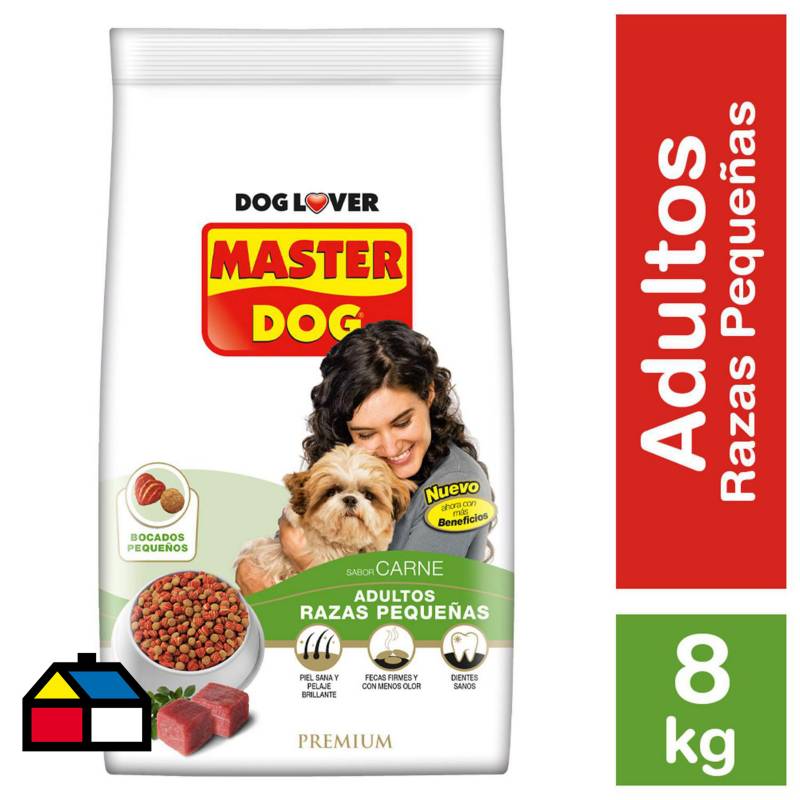 MASTER DOG - Alimento seco para perro adulto raza pequeña 8 kg carne