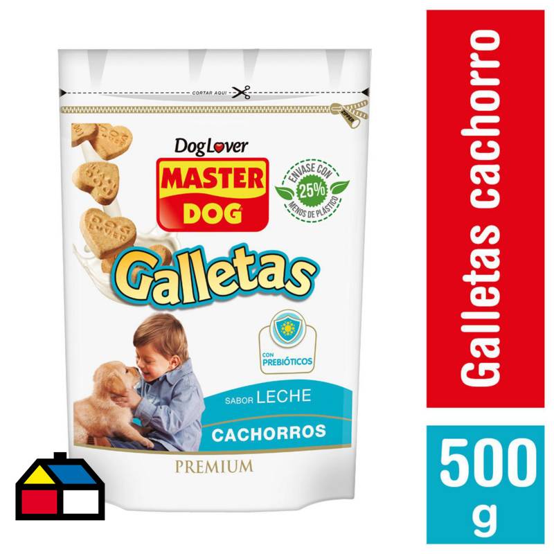 MASTER DOG - Snack galleta para cachorro 500 gr leche