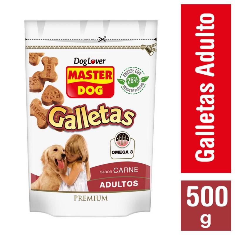 MASTER DOG - Snack galleta para perro adulto 500 gr carne