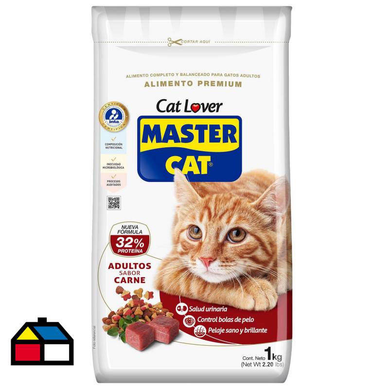 MASTER CAT - Alimento seco para gato adulto 1 kg carne