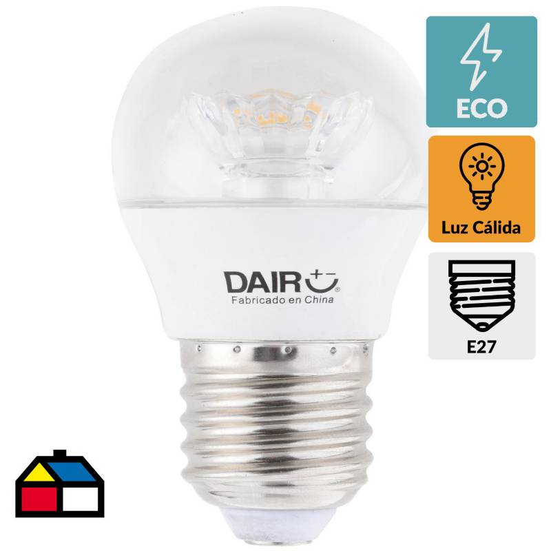 DAIRU - Ampolleta LED mini globo E27 40W luz cálida