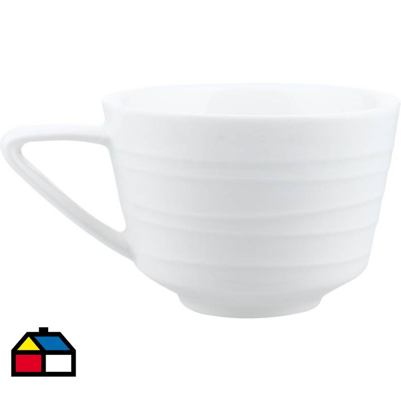 JUST HOME COLLECTION - Taza blanca Ring Blanco